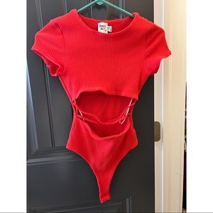 Princess Polly Red Bodysuit Size 4